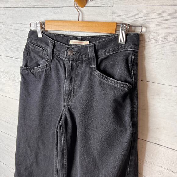 Levis Jeans Womens Size 27 Black '94 Baggy Wide Leg 100% Cotton Comfort - Picture 7 of 16